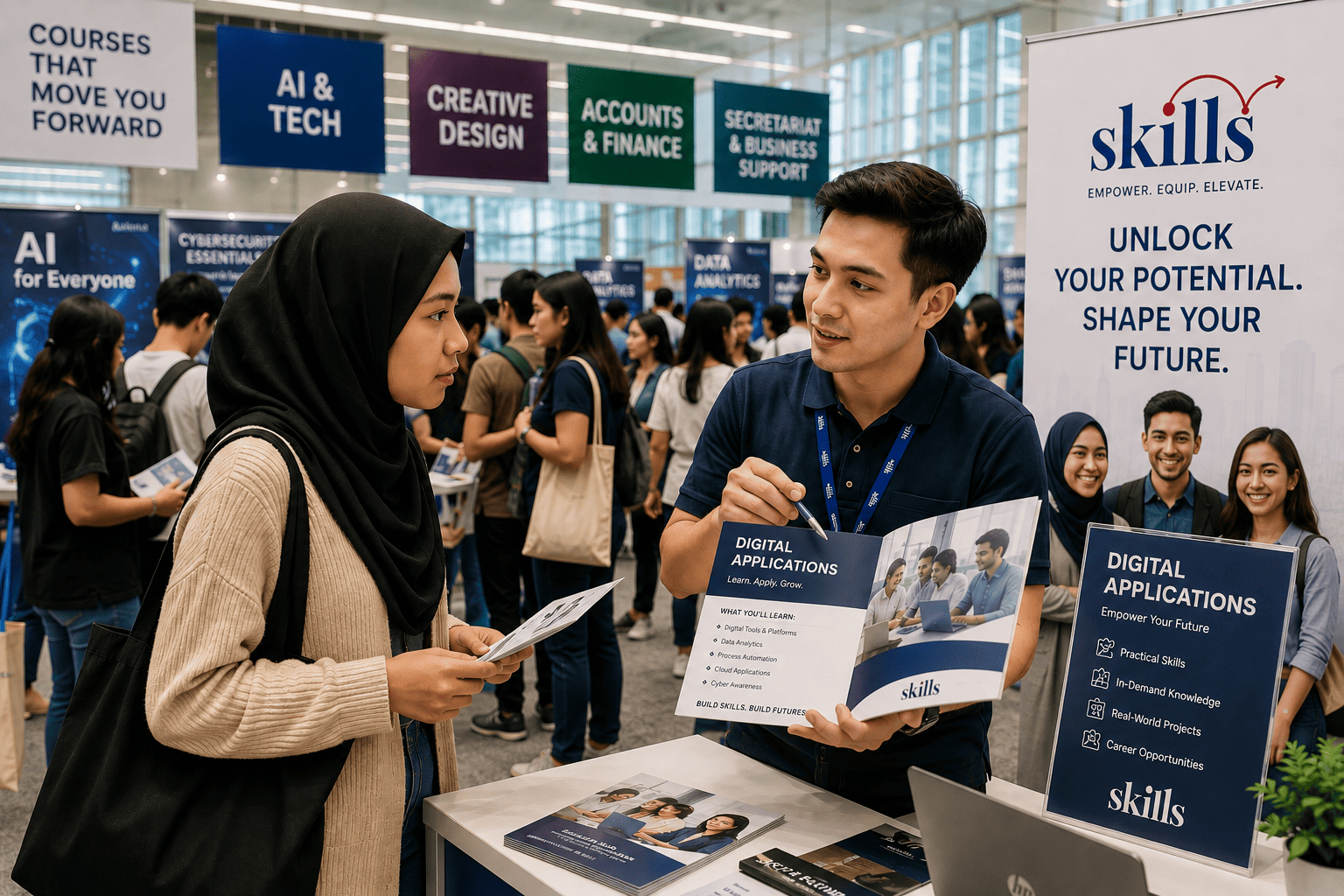 Career fair for digital skills training